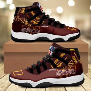 Washington Commanders Personalized JD11 Sneaker Basketball Shoes