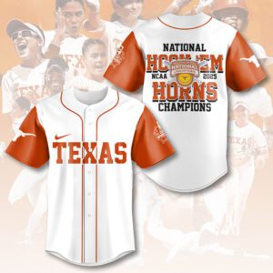 2025 NCAA Texas Longhorns Softball Women's College World Series Champions Jersey FBH1035