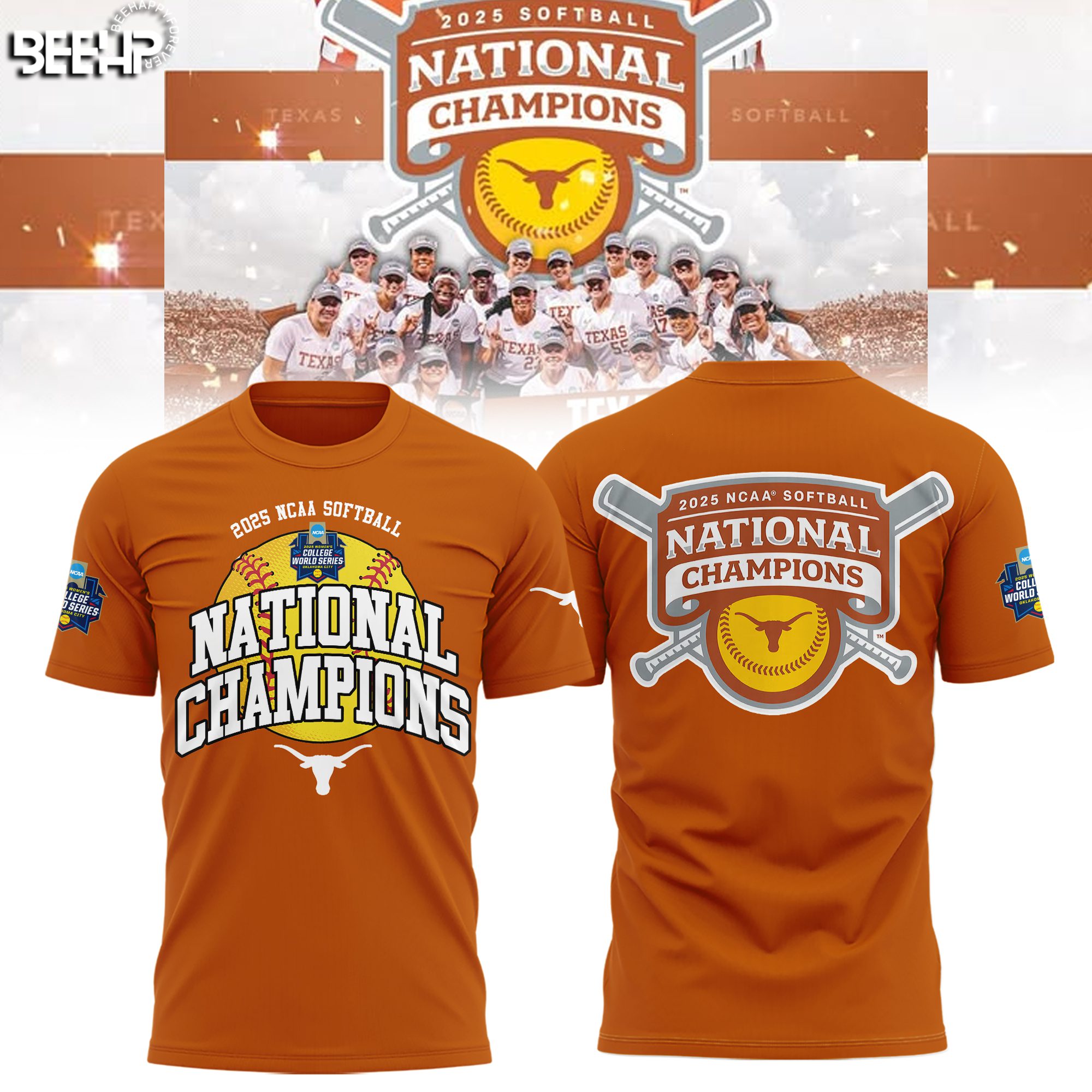 2025-NCAA-Texas-Longhorns-Softball-Womens-College-World-Series-Champions-Unisex-Performance-T-Shirt-FBH1020 2025 NCAA Texas Longhorns Softball Women's College World Series Champions Unisex Performance T-Shirt FBH1020