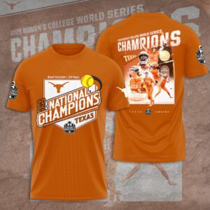 2025 NCAA Texas Longhorns Softball Women's College World Series Champions Unisex Performance T-Shirt FBH1022