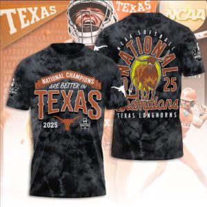2025 NCAA Texas Longhorns Softball Women's College World Series Champions Unisex Performance T-Shirt FBH1026