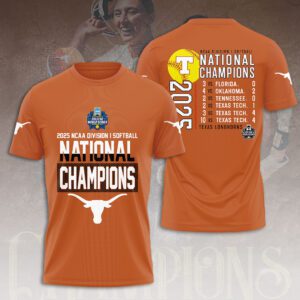 2025 NCAA Texas Longhorns Softball Women's College World Series Champions Unisex Performance T-Shirt FBH1031
