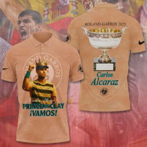 Carlos Alcaraz Champion Roland Garros 2025 Winner Unisex Performance Polo Shirt GNT6085