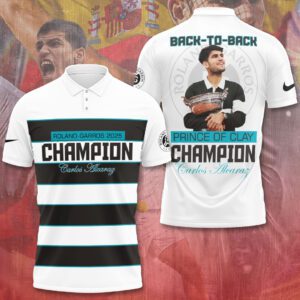 Carlos Alcaraz Champion Roland Garros 2025 Winner Unisex Performance Polo Shirt GNT6086
