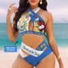 Custom Beauty And The Beast Women's 2PCS Bikini Swimsuit Crisss Cross Cutout Bathing Suit EBN1012