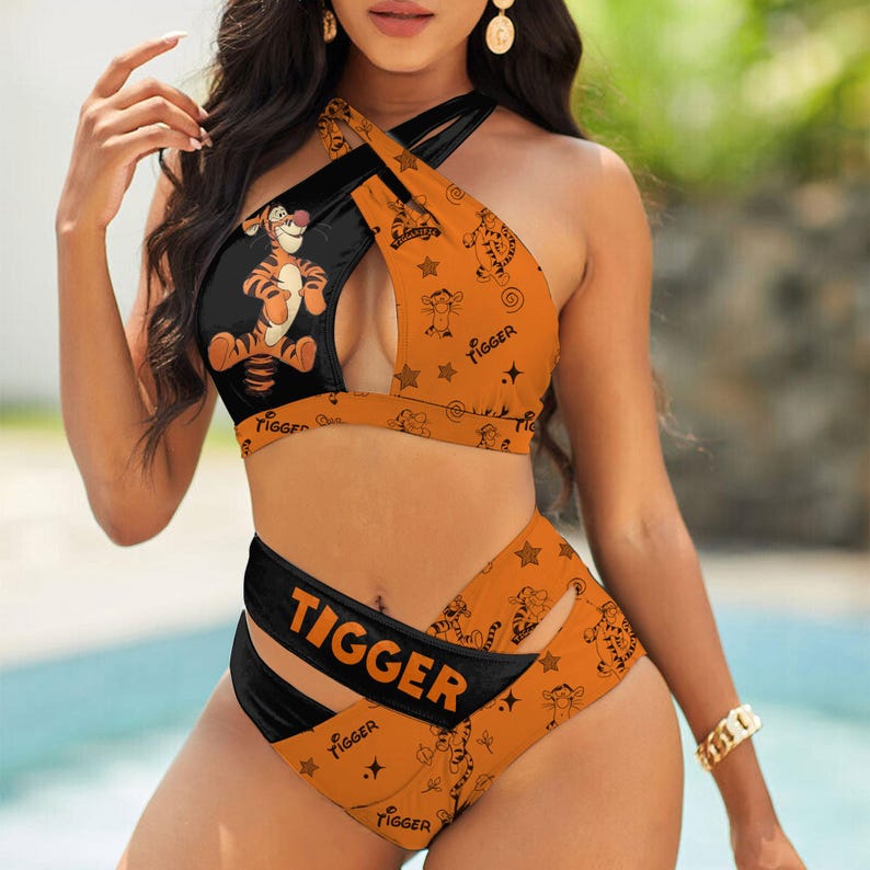 Custom-Tigger-Womens-2PCS-Bikini-Swimsuit-Crisss-Cross-Cutout-Bathing-Suit-EBN1045 Custom Tigger Women's 2PCS Bikini Swimsuit Crisss Cross Cutout Bathing Suit EBN1045
