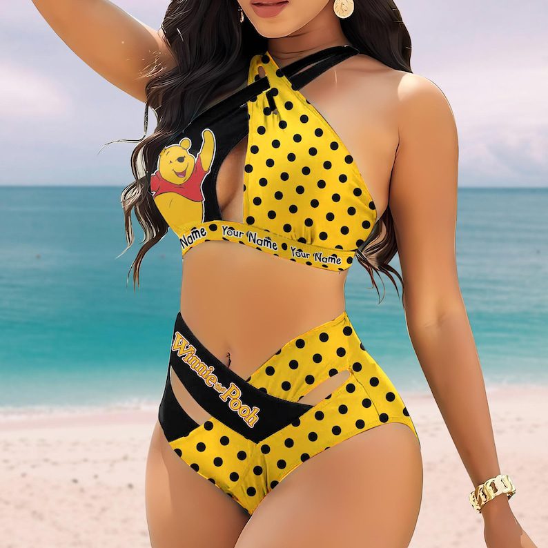 Custom-Winnie-the-Pooh-Polka-Dot-Womens-2PCS-Bikini-Swimsuit-Crisss-Cross-Cutout-Bathing-Suit-EBN1081-1