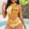 Custom Winnie-the-Pooh Women's 2PCS Bikini Swimsuit Crisss Cross Cutout Bathing Suit EBN1000