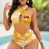 Custom Winnie-the-Pooh Women's 2PCS Bikini Swimsuit Crisss Cross Cutout Bathing Suit EBN1050