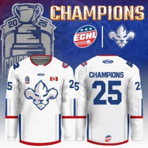 ECHL Trois-Rivieres Lions 2025 Kelly Cup Champions Hockey Jersey