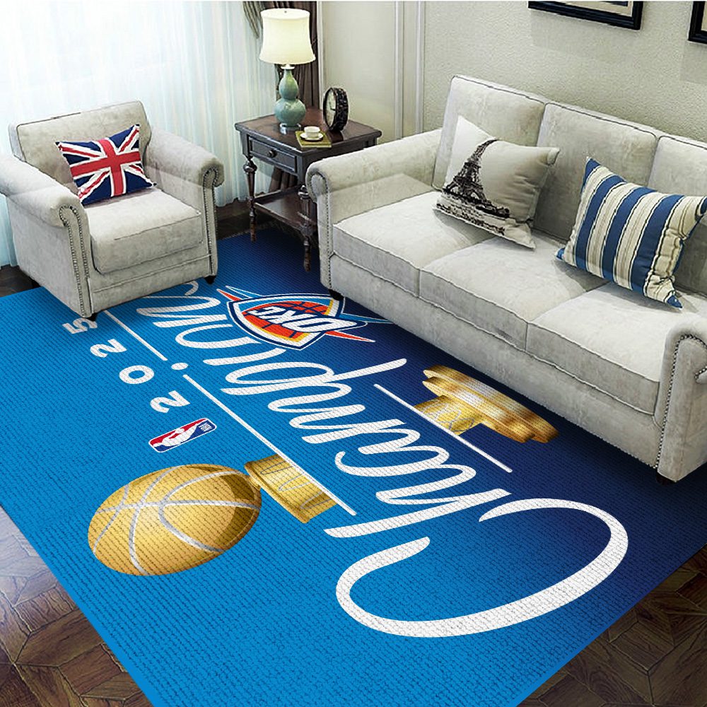 Oklahoma-City-Thunder-NBA-Final-Champion-2025-Rectangular-Rug-BGN1012 Oklahoma City Thunder NBA Final Champion 2025 Rectangular Rug BGN1012