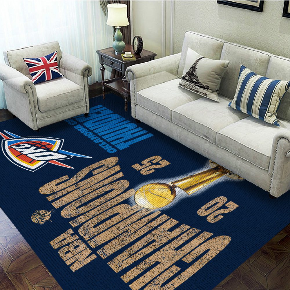 Oklahoma-City-Thunder-NBA-Final-Champion-2025-Rectangular-Rug-BGN1019 Oklahoma City Thunder NBA Final Champion 2025 Rectangular Rug BGN1019