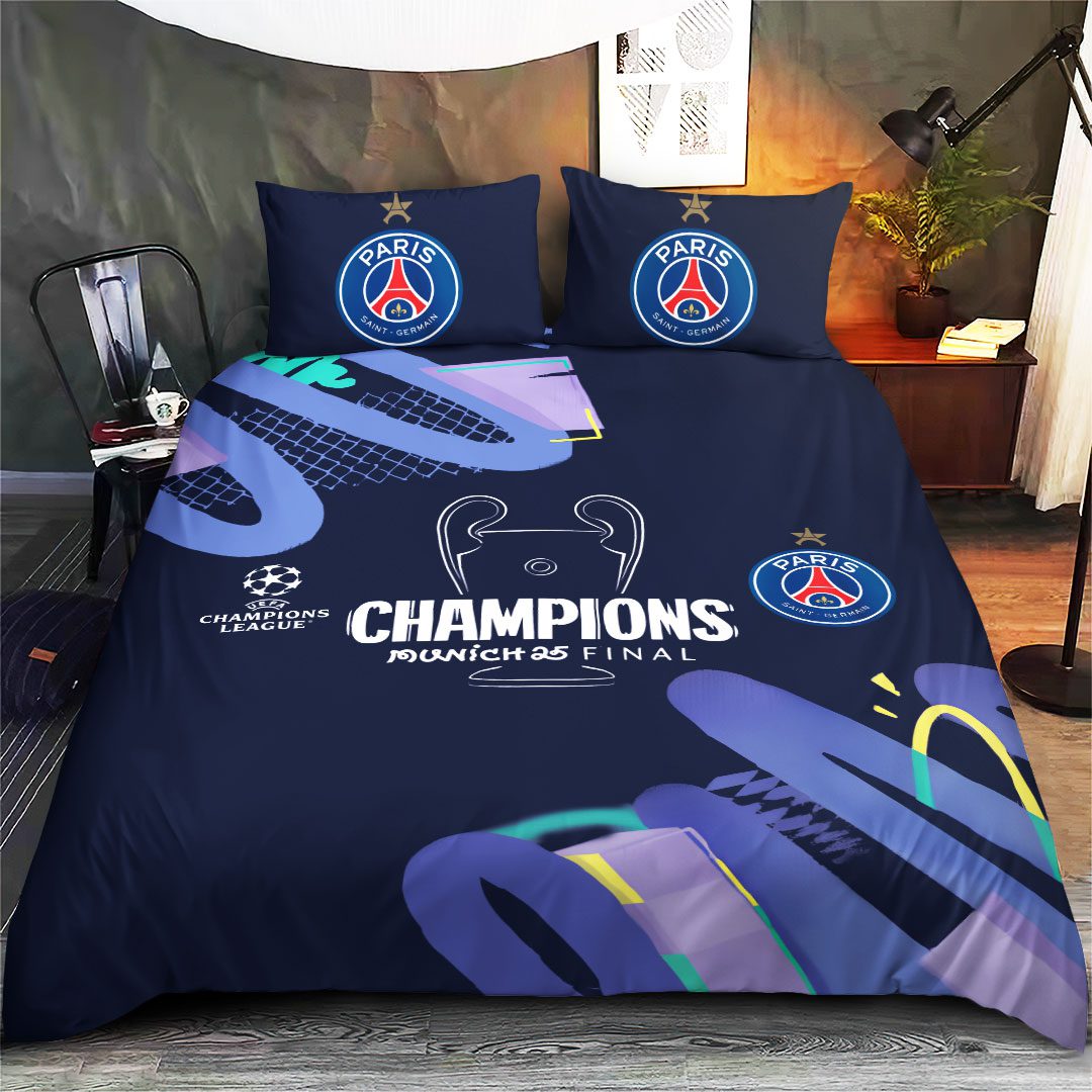 PSG-F.C.-Paris-Saint-Germain-Champions-dEurope-2025-Bedding-set-PSG1018 PSG F.C. Paris Saint-Germain Champions d'Europe 2025 Bedding set PSG1018
