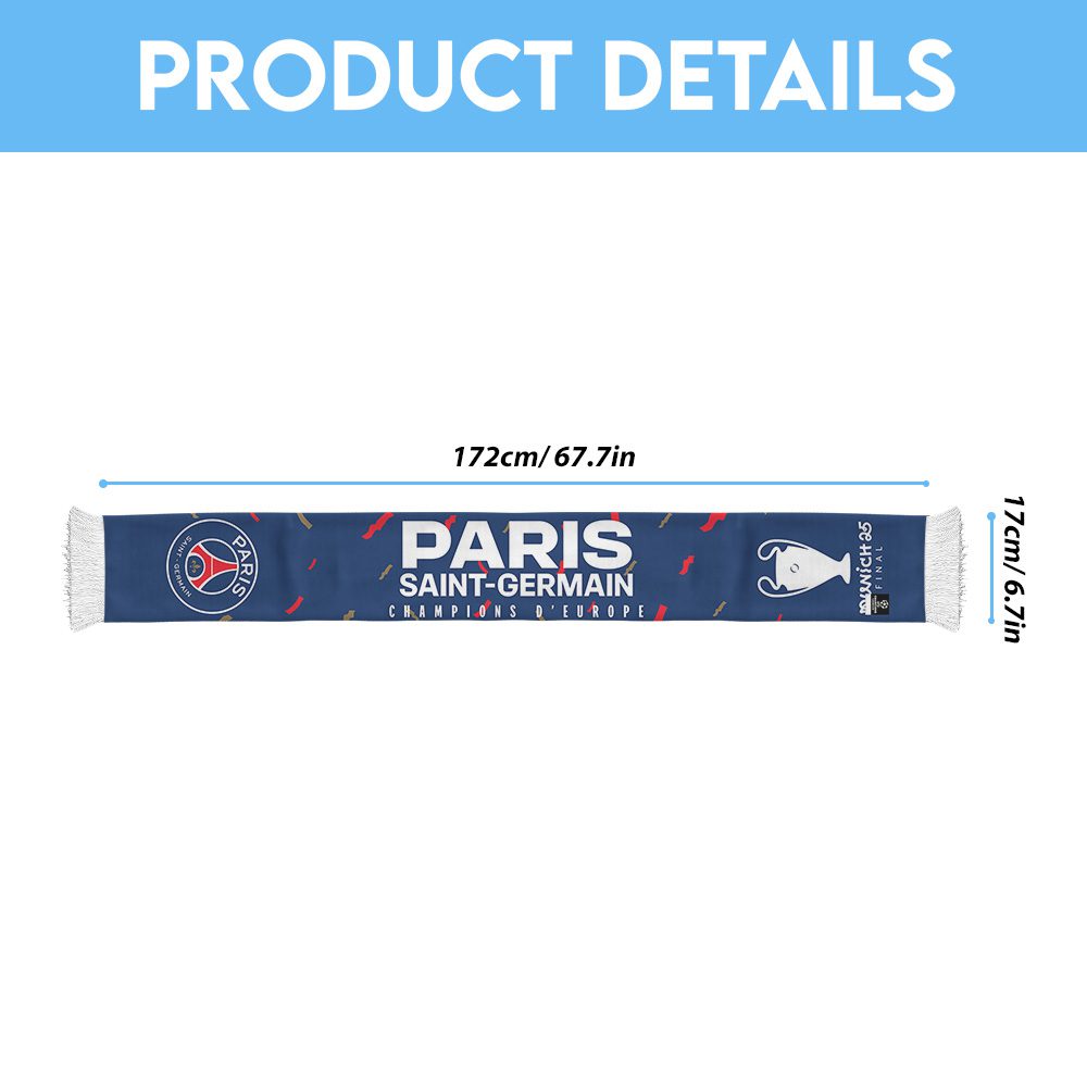 PSG-F.C.-Paris-Saint-Germain-Champions-dEurope-2025-Ruffneck-Soccer-Scarf-PSG1033-1