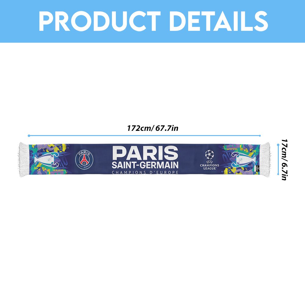 PSG-F.C.-Paris-Saint-Germain-Champions-dEurope-2025-Ruffneck-Soccer-Scarf-PSG1039-1