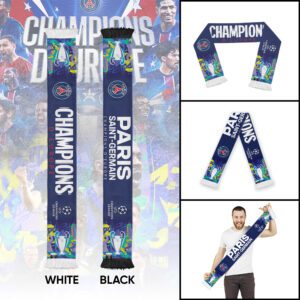 PSG F.C. Paris Saint-Germain Champions d'Europe 2025 Ruffneck Soccer Scarf PSG1039