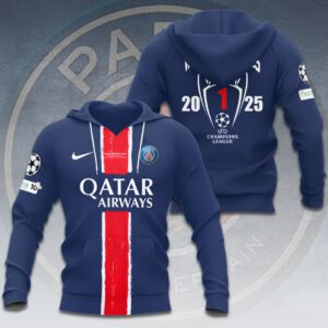 PSG F.C. Paris Saint-Germain Champions d'Europe 2025 Unisex Performance Hoodie PSG1065