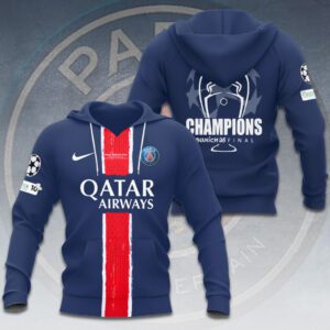 PSG F.C. Paris Saint-Germain Champions d'Europe 2025 Unisex Performance Hoodie PSG1066