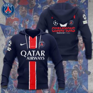 PSG F.C. Paris Saint-Germain Champions d'Europe 2025 Unisex Performance Hoodie PSG1068
