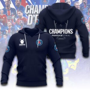 PSG F.C. Paris Saint-Germain Champions d'Europe 2025 Unisex Performance Hoodie PSG1069