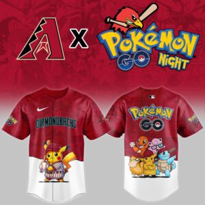 Arizona Diamondbacks MLB x Pokemon Go Night Personalized Baseball Jersey For Fan