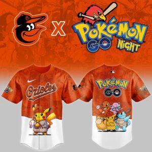 Baltimore Orioles MLB x Pokemon Go Night Personalized Baseball Jersey For Fan
