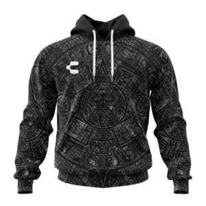 Charly Mexico Aztec Heritage Black Unisex Performance Hoodie