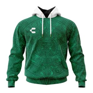 Charly Mexico Aztec Heritage Green Unisex Performance Hoodie