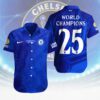 Chelsea FC Final Champs FIFA Club World Cup 2025 Short Sleeve Dress Shirt FCS1041