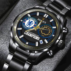 Chelsea FC Final Champs FIFA Club World Cup 2025 x Rolex Black Stainless Steel Watch FCS1036