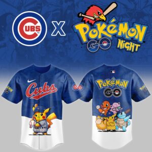 Chicago Cubs MLB x Pokemon Go Night Personalized Baseball Jersey For Fan