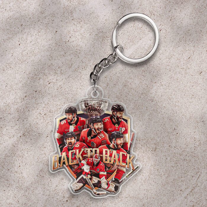 Florida Panthers Custom Shape 1-sided Keychain GKC1075