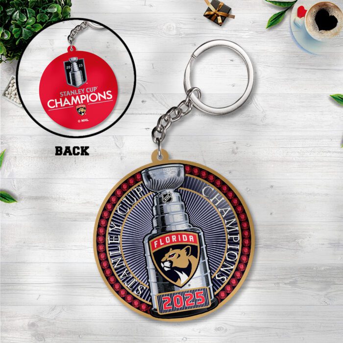Florida Panthers Custom Shape 2-sided Keychain GKC1072