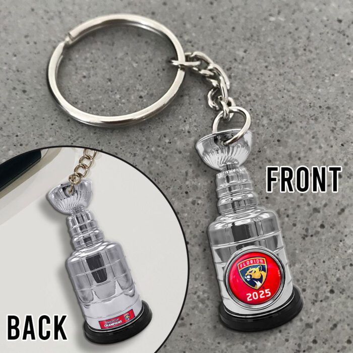 Florida Panthers Custom Shape 2-sided Keychain GKC1073