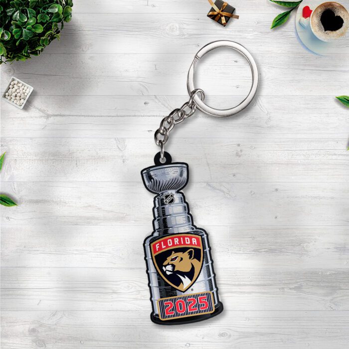 Florida Panthers Custom Shape 2-sided Keychain GKC1074