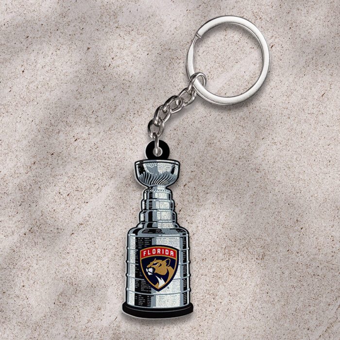 Florida Panthers Custom Shape 2-sided Keychain GKC1077