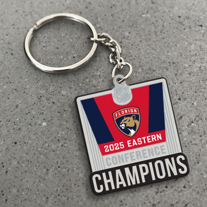 Florida Panthers Custom Shape 2-sided Keychain GKC1156