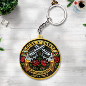Guns N' Roses Custom Shape 2-sided Keychain GKC1093