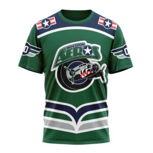 Houston Aeros Personalized Green Unisex Performance T-Shirt
