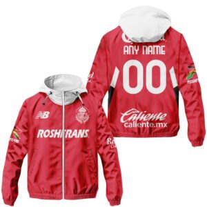 Liga MX Deportivo Toluca Personalized Home Winbreaker Outdoor Jacket