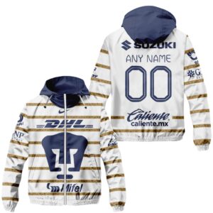 Liga MX Pumas UNAM Personalized Home Winbreaker Outdoor Jacket