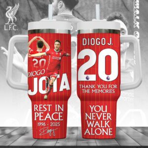 Liverpool FC x Diogo Jota Rest in peace 40oz Stanley Tumbler CLD1072