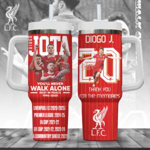 Liverpool FC x Diogo Jota Rest in peace 40oz Stanley Tumbler CLD1076