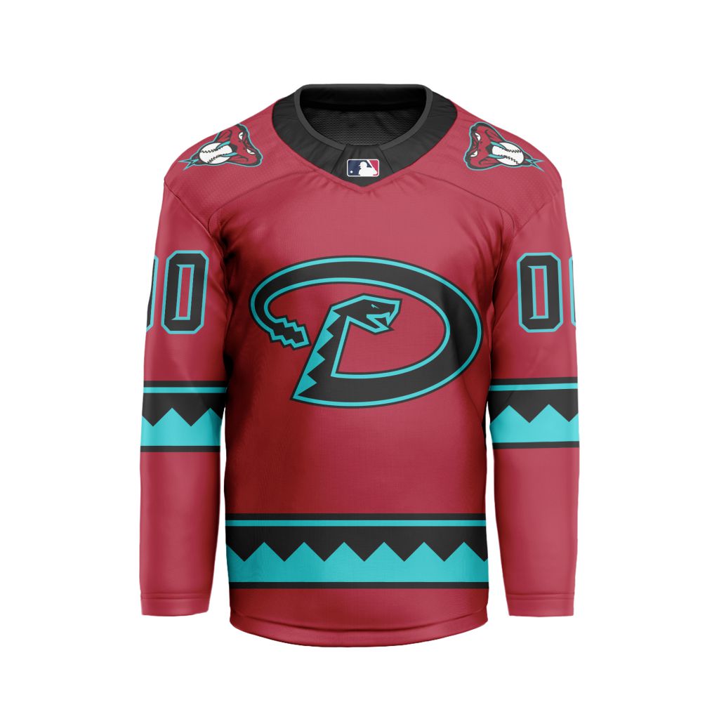 MLB-Arizona-Diamondbacks-Personalized-Alternate-Style-Hockey-Jersey MLB Arizona Diamondbacks Personalized Alternate Style Hockey Jersey