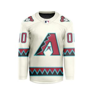 MLB Arizona Diamondbacks Personalized Away Style Hockey Jersey