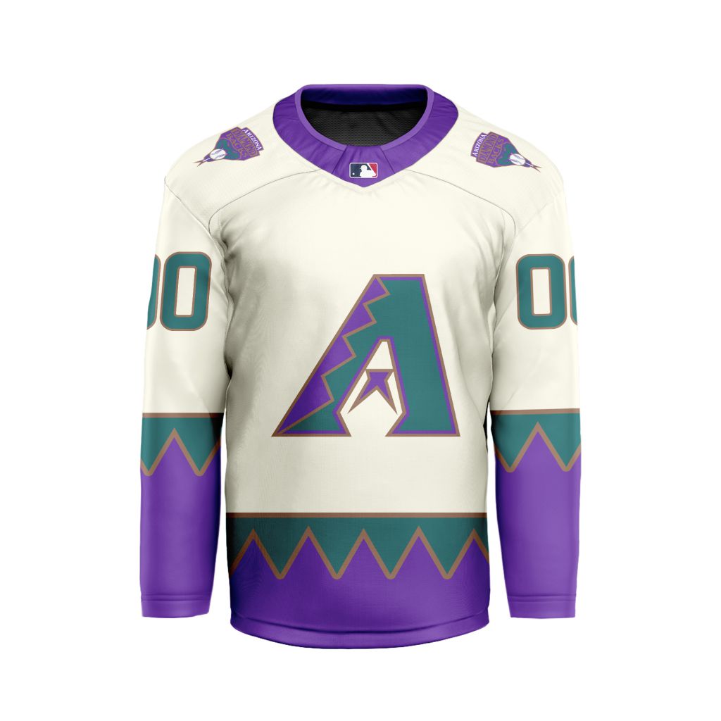 MLB-Arizona-Diamondbacks-Personalized-Classic-Style-Hockey-Jersey MLB Arizona Diamondbacks Personalized Classic Style Hockey Jersey