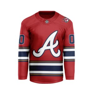 MLB Atlanta Braves Personalized Home Style Hockey Jersey