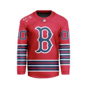 MLB Boston Red Sox Personalized Home Style Hockey Jersey