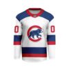 MLB Chicago Cubs Personalized Away Style Hockey Jersey