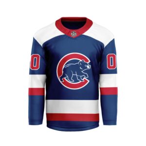 MLB Chicago Cubs Personalized Home Style Hockey Jersey